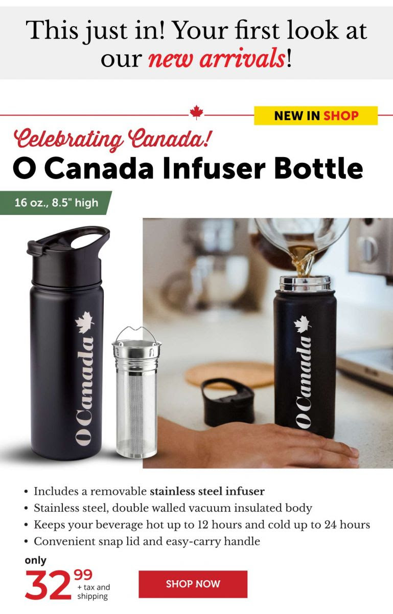 O Canada Infuser Bottle