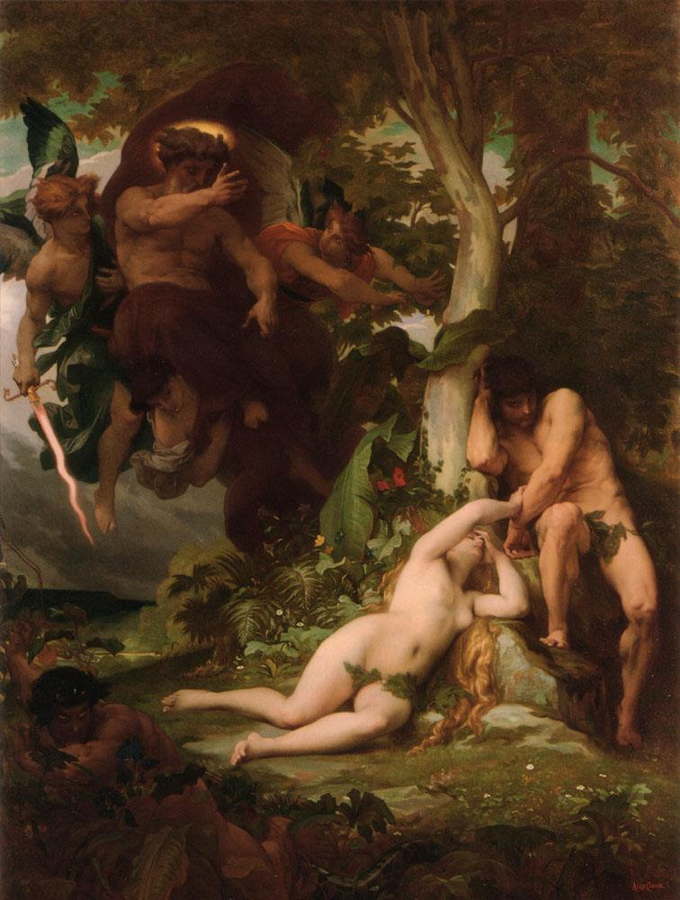 The Expulsion of Adam and Eve from the Garden of Paradise - Alexandre  Cabanel - oil painting reproduction - China Oil Painting Gallery