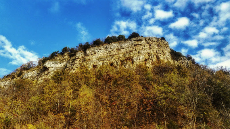 View of Maiden Rock Bluff's namesake bluff 