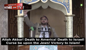Islamic scholar screams ‘Allahu akbar! Death to America! Death to Israel! Curse be upon the Jews! Victory to Islam!’