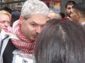 War On Want Executive Director John Hilary at anti-Israel rally in 2014.