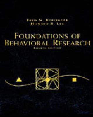 Foundations of Behavioral Research PDF