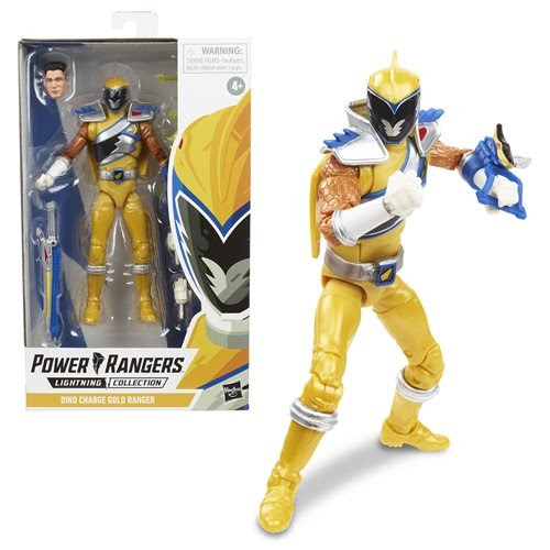 Image of Power Rangers Lightning Collection Wave 3 Dino Charge Gold Ranger 6-Inch Action Figure