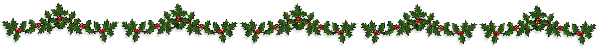 A holly wreath used on the page as a design element.