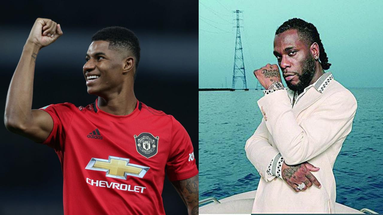 Manchester United striker, Marcus Rashford says Burna Boy is his favourite Afrobeat singer?
