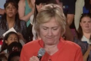 Hillary Clinton Freaks Out After Seeing The Writing On The Wall