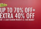   Get Upto 70% off + extra 40% off on Fashion category