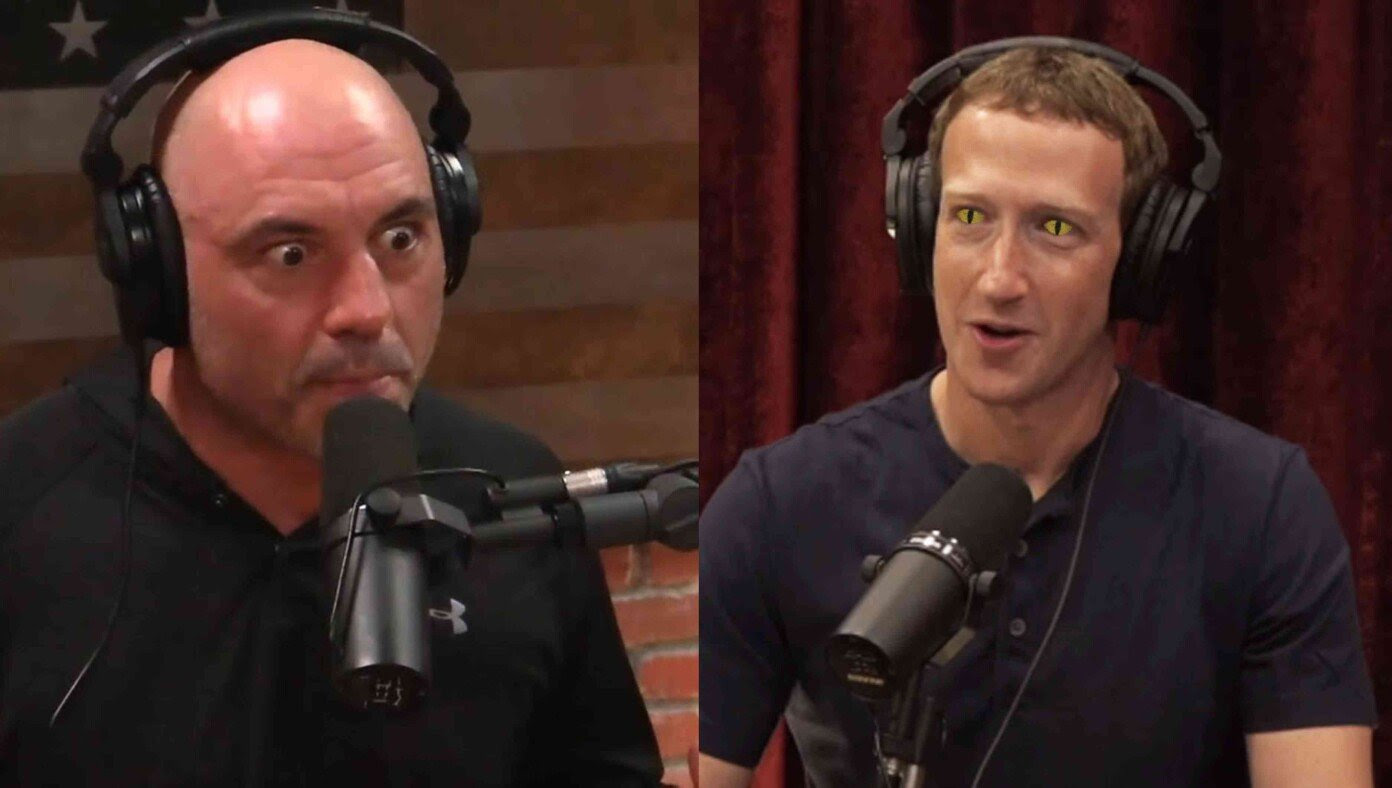 DMT Hitting Joe Rogan Hard As He Could Swear Zuckerberg's Eyes Just Blinked Sideways