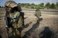 IDF soldiers on patrol in Samaria.