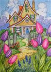 Tis Tulip Time Little Storybook Cottage Series - Posted on Thursday, February 5, 2015 by Alida Akers