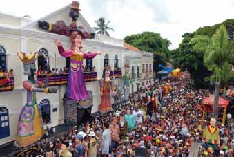 Giant Puppet Parade, Street Carnival in Olinda, Brazil, February 16, 2010.