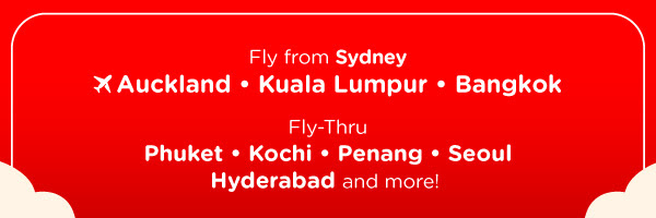 Fly from Sydney to Auckland or Kuala Lumpur or Bangkok