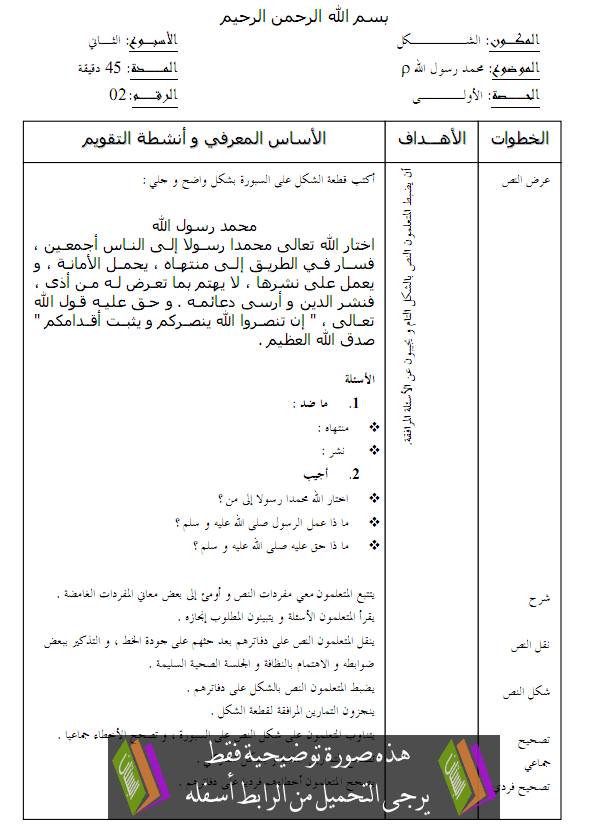 جذاذات الشكل للجديد في اللغة العربية – الرابع ابتدائي Achakl