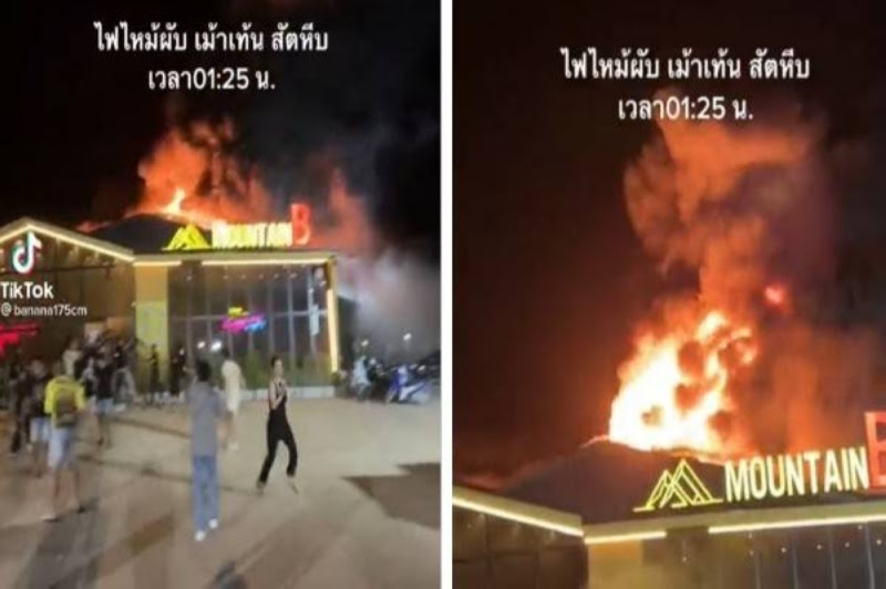 شاهد اندلاع حريق مروع في ملهى ليلي بالعاصمة التايلاندية بانكوك وسقوط عشرات القتلى والمصابين