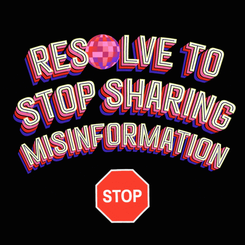 Resolve to stop sharing misinformation GIF