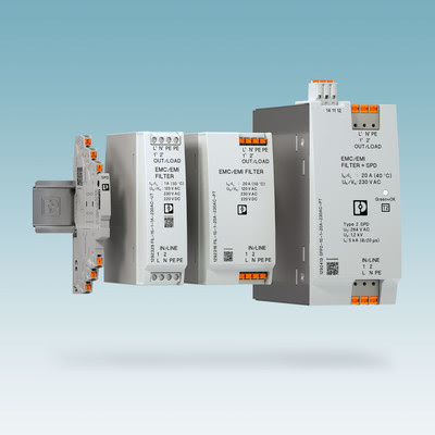 DIN rail-mountable, universally applicable EMC Filters for universal use