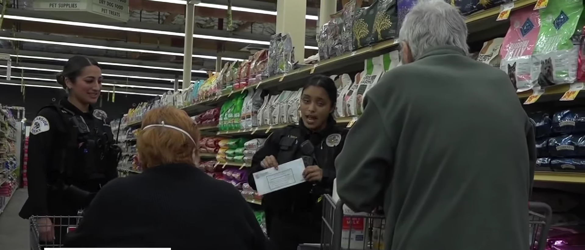 Oceanside Police Gift Random Strangers $100 Cash To Help Pay For Groceries
