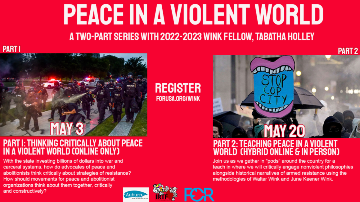 Peace in a Violent World Events Flyer - click link to see more.