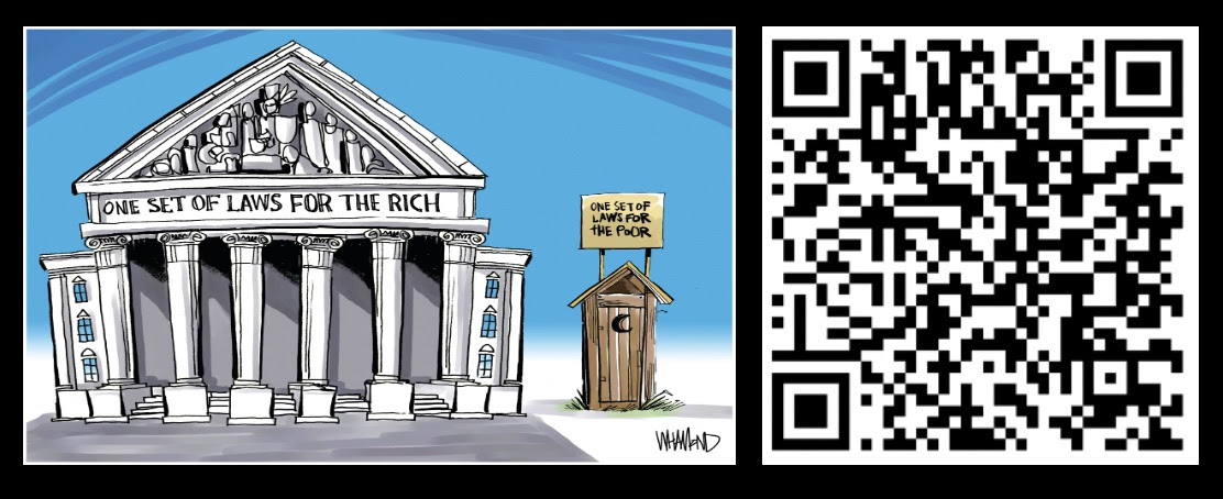 Two sets of laws - one for the rich and one for the poor.