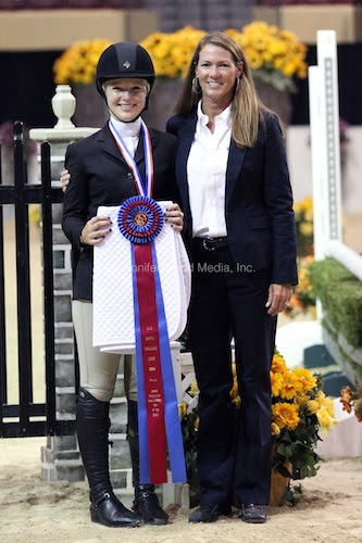 EMO Trip of the Show - Equitation winner Megan MacPherson with Jennifer Glass of Capital Challenge Horse Show. Photo © Jennifer Wood Media, Inc.