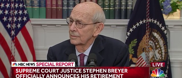 Justice Stephen Breyer Officially Announces Retirement, But Biden Declines Questions About Replacement