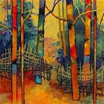 Abstract Mixed Media Landscape Tree Art Painting "Gateway" by Colorado Mixed Media Abstract Artist C - Posted on Wednesday, December 31, 2014 by Carol Nelson