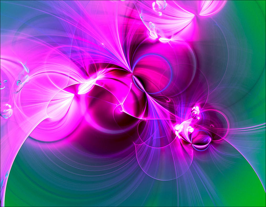 Pink on green by GLO-HE