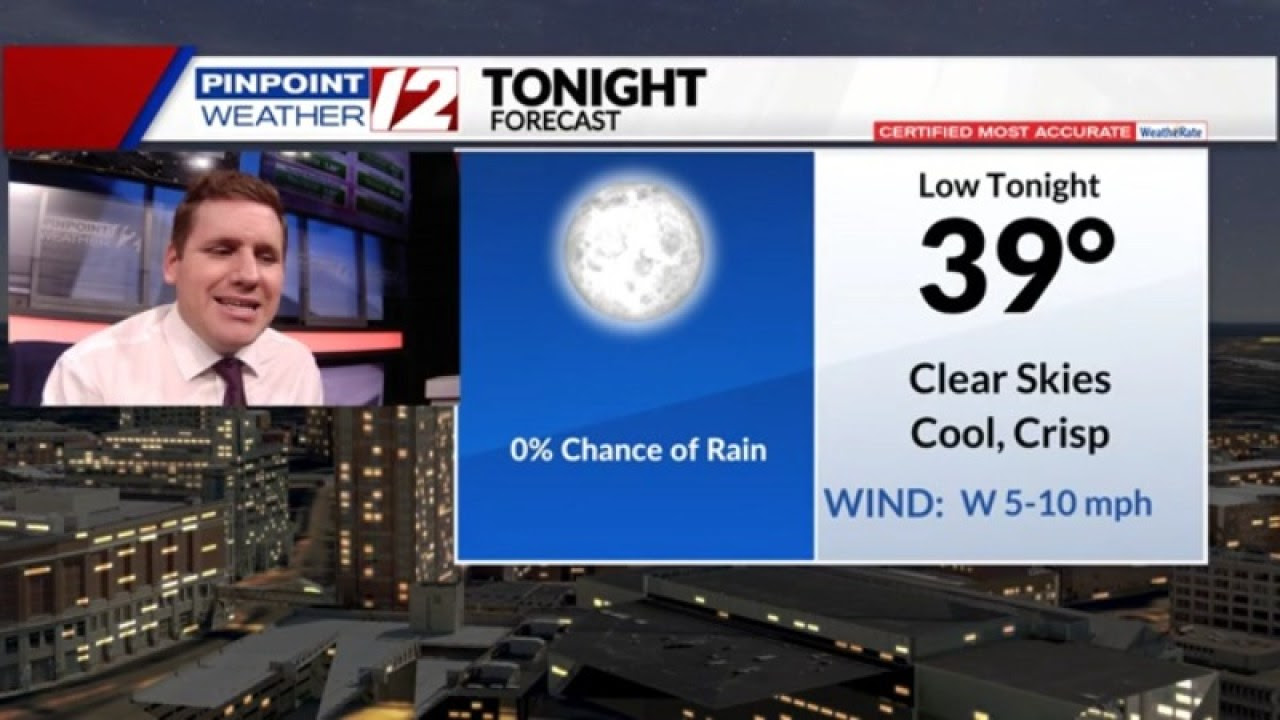 Weather Now: Chilly Tonight; Dry, Seasonable Monday
