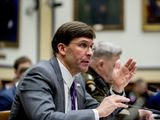 Defense Secretary Mark Esper, left, accompanied by Joint Chiefs of Staff Chairman Gen. Mark Milley, right, speaks at a House Armed Services Committee hearing on Capitol Hill, Wednesday, Feb. 26, 2020, in Washington. (AP Photo/Andrew Harnik)