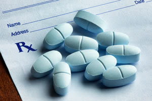 photo: pills on a prescription pad