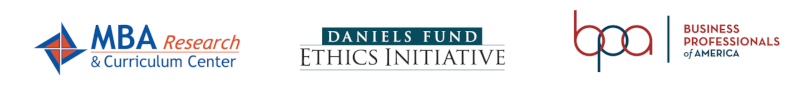 MBA Research, Daniels Fund Ethics Initiative, and BPA Logos