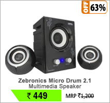Zebronics Micro Drum 2.1 Multimedia Speaker