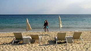 Beach on the Greek island of Skiathos.