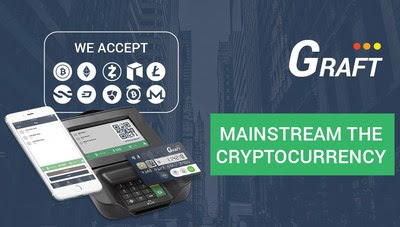 Legenda: A Graft é a primeira rede global de gateway de pagamento open source em blockchain projetada para pontos de venda (PRNewsfoto/Graft)