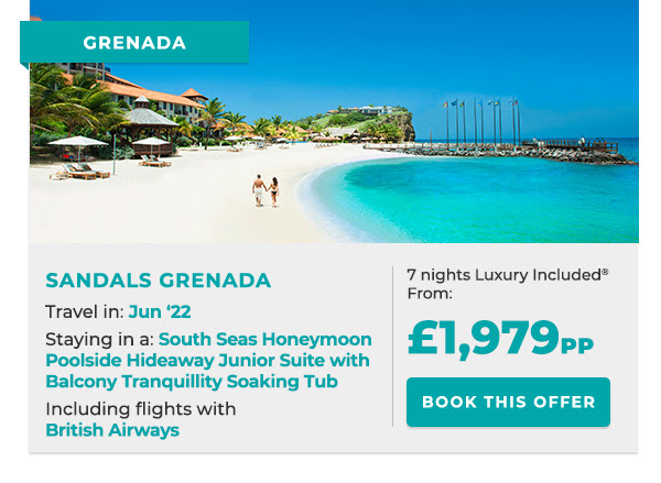 SANDALS GRENADA | BOOK THIS OFFER