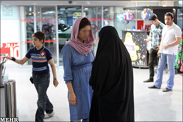 عکس برخرود با بدحجابی تهران