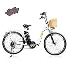 NAKTO/SPARK 26" Adult Electric Bicycle for Women [ Local Service 100% Guarantee ] High-Speed Brushless Motor, V Brake, Sporting Shimano 6-Speed Gear, Removable Large Battery Charger