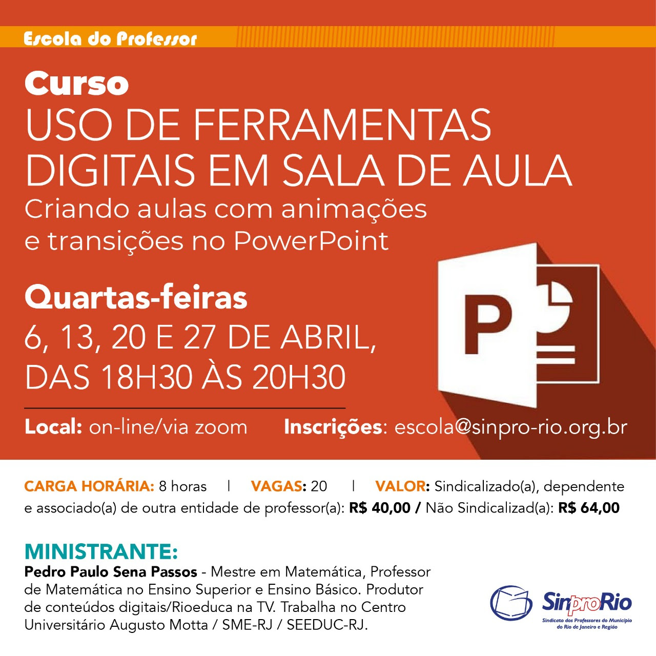 Curso em abril: “USO DE FERRAMENTAS DIGITAIS EM SALA DE AULA”