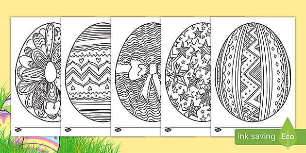 Easter Egg Mindfulness Colouring Pages