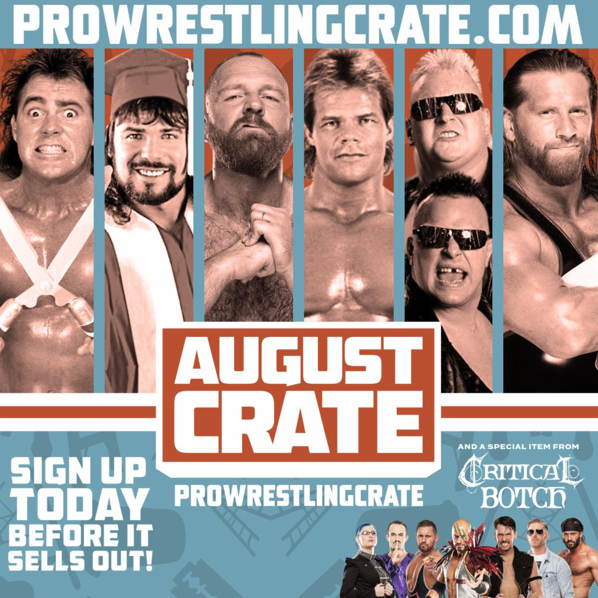 PROWRESTLINGCRATE.COM | AUGUST CRATE | SIGN UP TODAY BEFORE IT SELLS OUT! | AND A SPECIAL ITEM FROM CRITICAL BOTCH