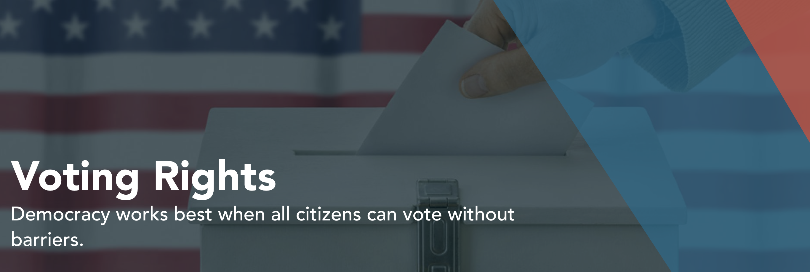 Voting should be accessible for all citizens, no matter where they live, the color of their skin or how much money they make.