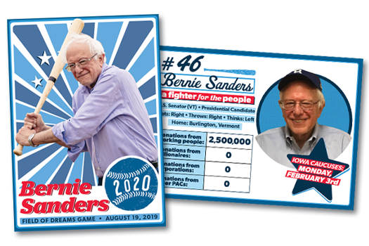 Image of Bernie baseball card.