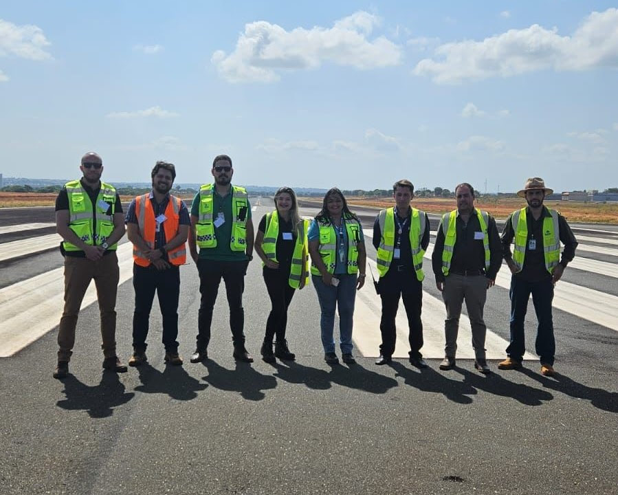 A visita às obras do aeroporto foram feitas no dia 24 para acompanhar a parte final da drenagem, após a última vistoria, em novembro do ano passado