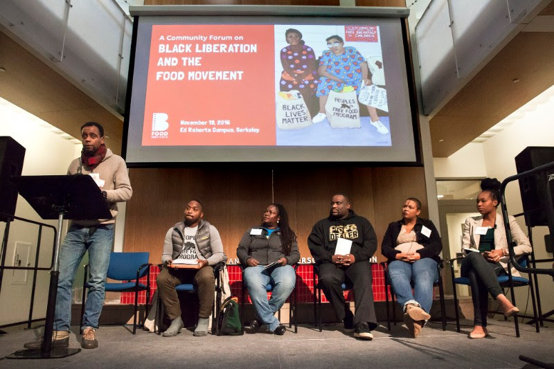 Panelists David Roach, Bryant Terry, Kelly Carlisle, Pastor Michael McBride, Karissa Lewis, and Shaniece Alexander. Photo by Brittany Hosea-Small