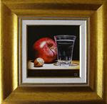 Red apple with shot glass - Posted on Wednesday, February 11, 2015 by Jean-Pierre Walter