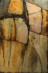 Mixed media geologic abstract, "Wood Rock", © Carol Nelson Fine Art - Posted on Saturday, January 24, 2015 by Carol Nelson