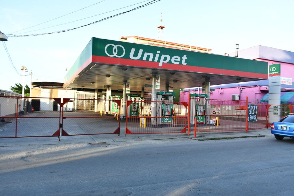 The closed Unipet Service Station yesterday afternoon.