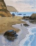 Southern Stroll - Original Oil Painting of the Beach - Crystal Cove Beach Painting - California Beac - Posted on Tuesday, January 27, 2015 by Kim VanDerHoek