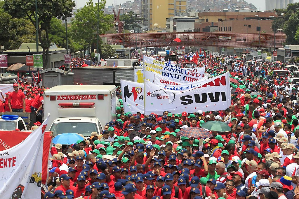 Marcha del primero de mayo en Caracas