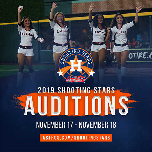 Astros' Shooting Stars auditions set for Nov. 17-18